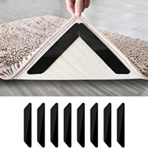 Rug Gripper,8 PCS Rug Grippers for Area Rugs,Non Slip Rug Grippers,save50%,Just Need:$2.99,Original Price:$5.98,code:50BXE3DY