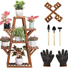 TOSTOG Plant Stand, Wooden Plant Stand for Plant Display，save50%,Just Need:$29.99,Original Price:$59.99,code：TIKUDJFY